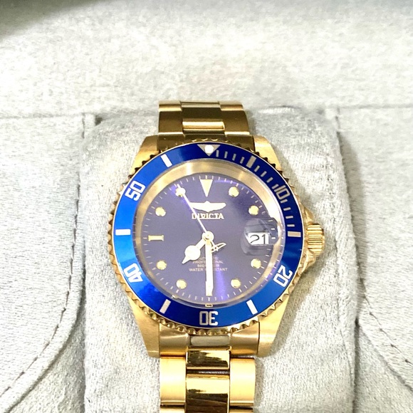 Invicta Pro Diver Automatic Gold-Tone Blue Dial
